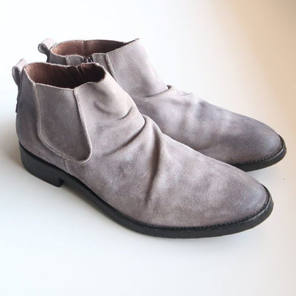 Rogue Other - Rogue Men's Grey Suede Leather Chelsea Ankle Boots Size 10.5